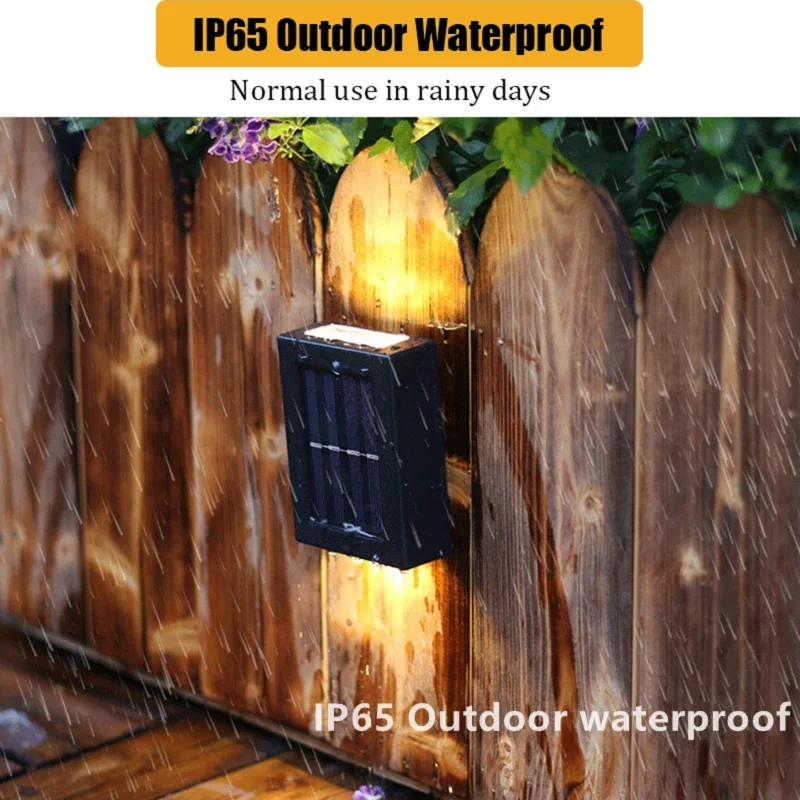 8/4pcs Smart Solar LED Outdoor Light Waterproof Garden Decor Lamps for Balcony Courtyard Street Wall Light Garden Solar Lamp images - 5