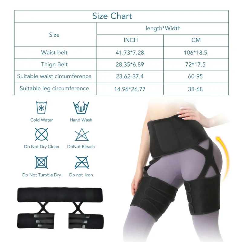 

Waist Support Leggings with Thighs and Groin Gaiters Leggings Slimming Waist and Leg Shaping Sports Anti-strain Protection Belt