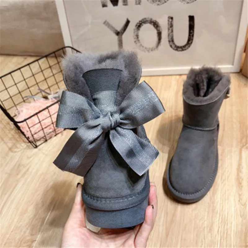 Женские классические зимние сапоги из натуральной овечьей шерсти теплая женская