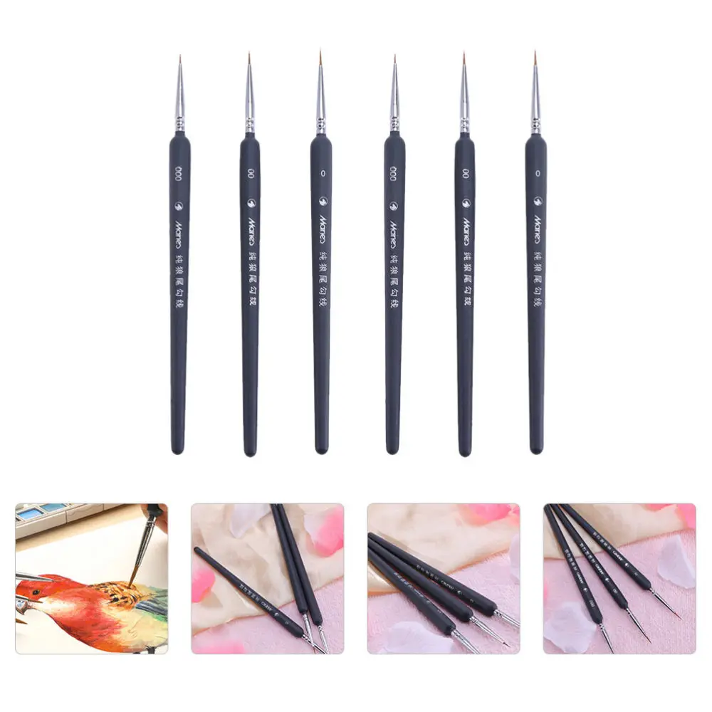 

6pcs Artist Paint Brushes Fine Painting Brush Watercolor Oil Painting Pens