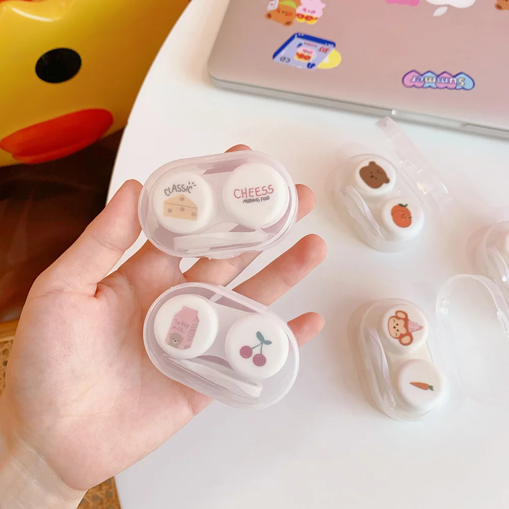 

Gift Lenses Portable Women Case Bear Contact Cartoon Lovely Hot Colorful