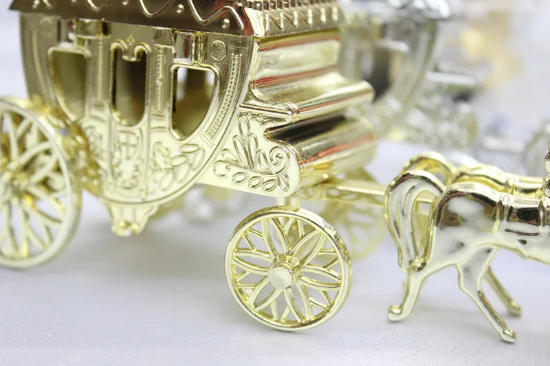 Новое поступление прозрачная золотая Серебряная пластиковая коробка-каретка