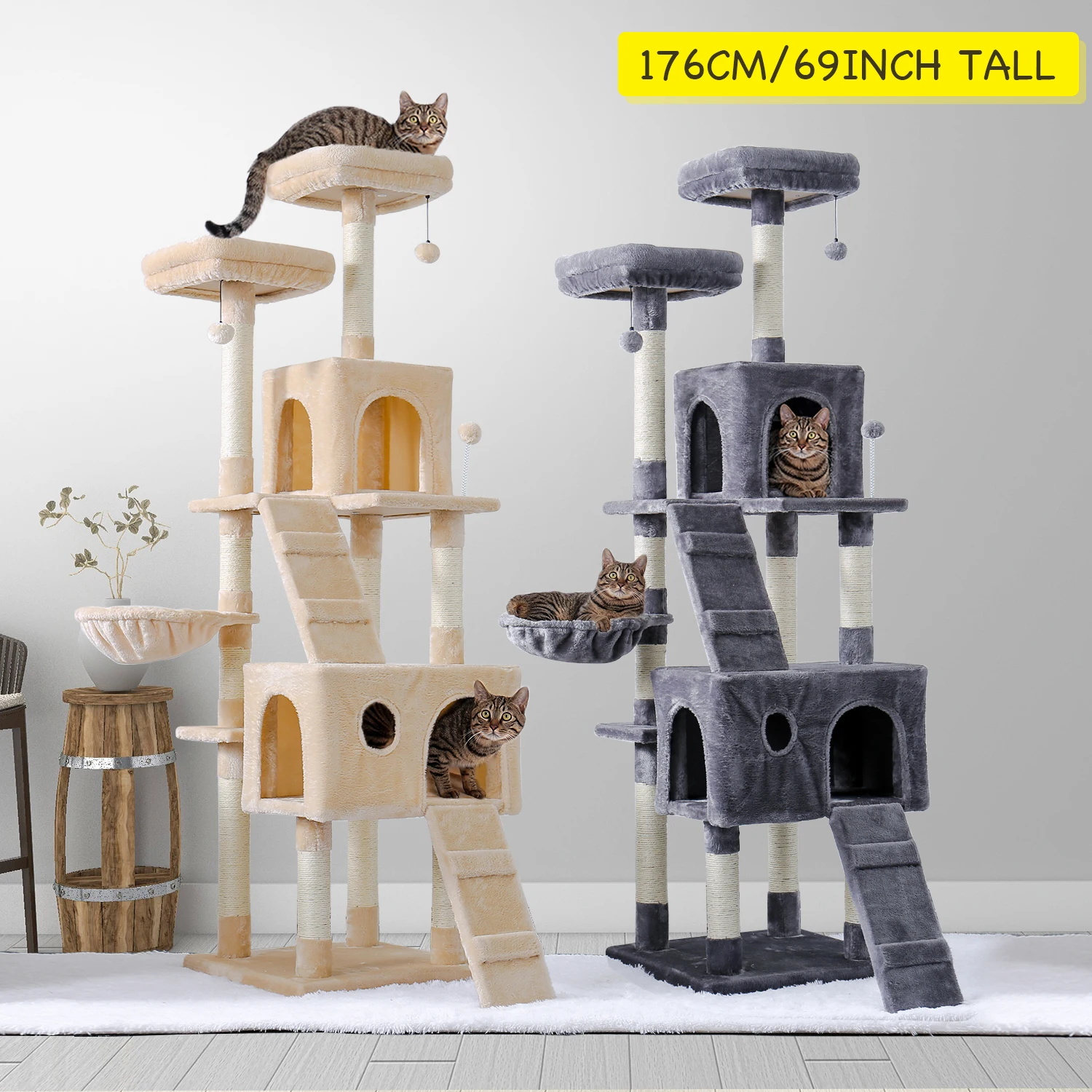 

Cat Climbing Toy Cat House Kitten Climbing Frame Cat Tree Playing Training For Fun Cat Scratching Post