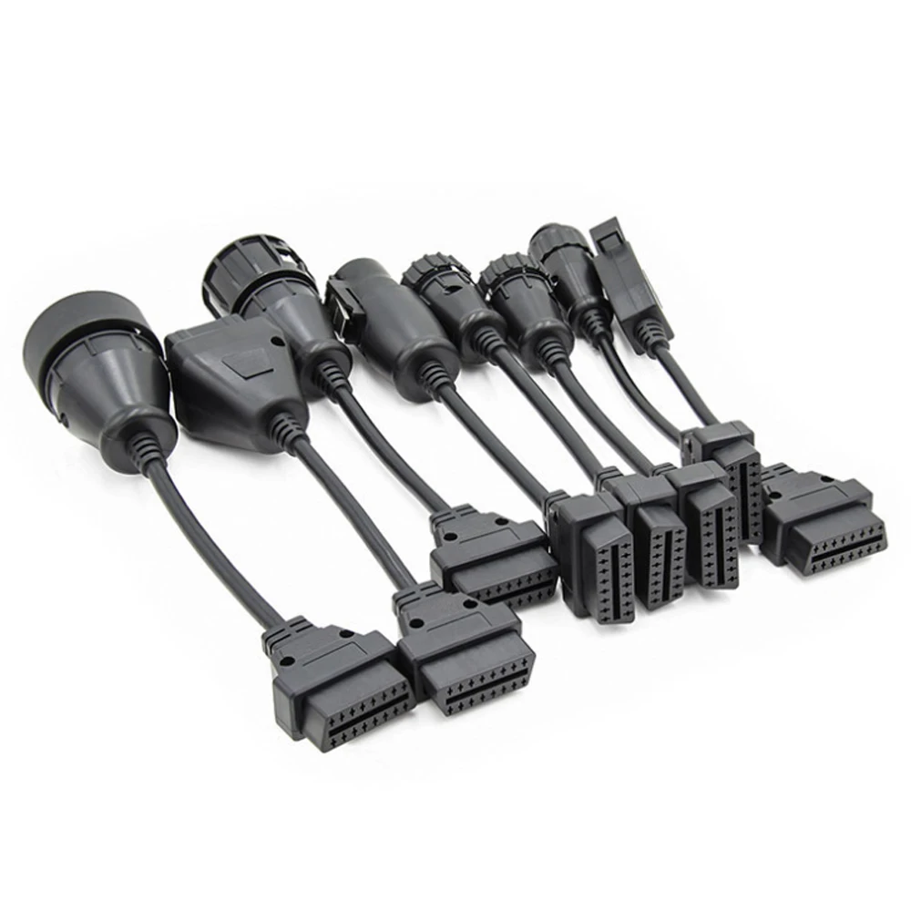 Полный комплект 8 кабелей для грузовиков OBD2 Диагностический Инструмент OBD OBDII 2