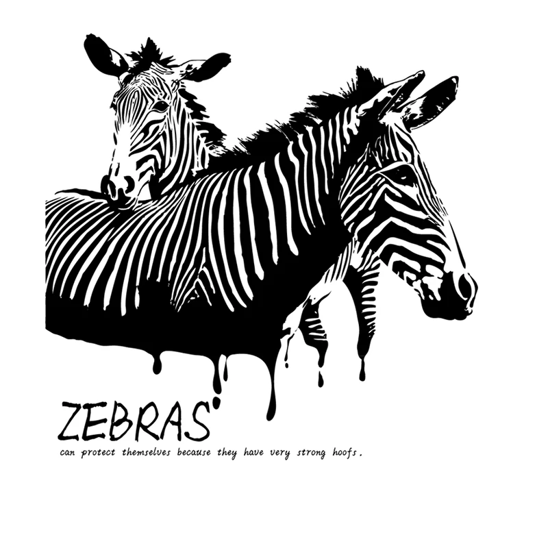 

Creative Zebra Wall Stickers Kids Room Bedroom Decoration DIY Vinyl Wall Decals Murals Wallpaper Self-adhesive Home Decor