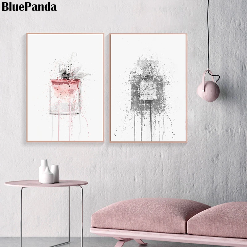 Fragrance Bottle Pictures Wall Art Abstract Prints Oil Canvas Painting Modern Minimalist Home Decor Nordic Poster | Дом и сад