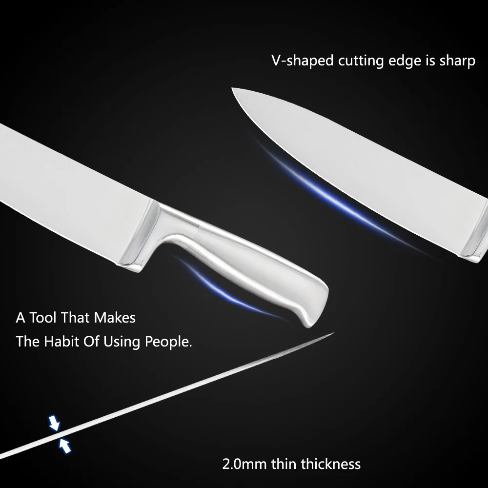 Профессиональные кухонные аксессуары набор кухонных ножей из нержавеющей стали