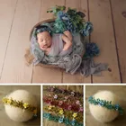 Цветочная Детская повязка на голову, фотография, гирлянда, аксессуары для детской съемки, студийная повязка для волос, реквизит для фотосъемки новорожденных