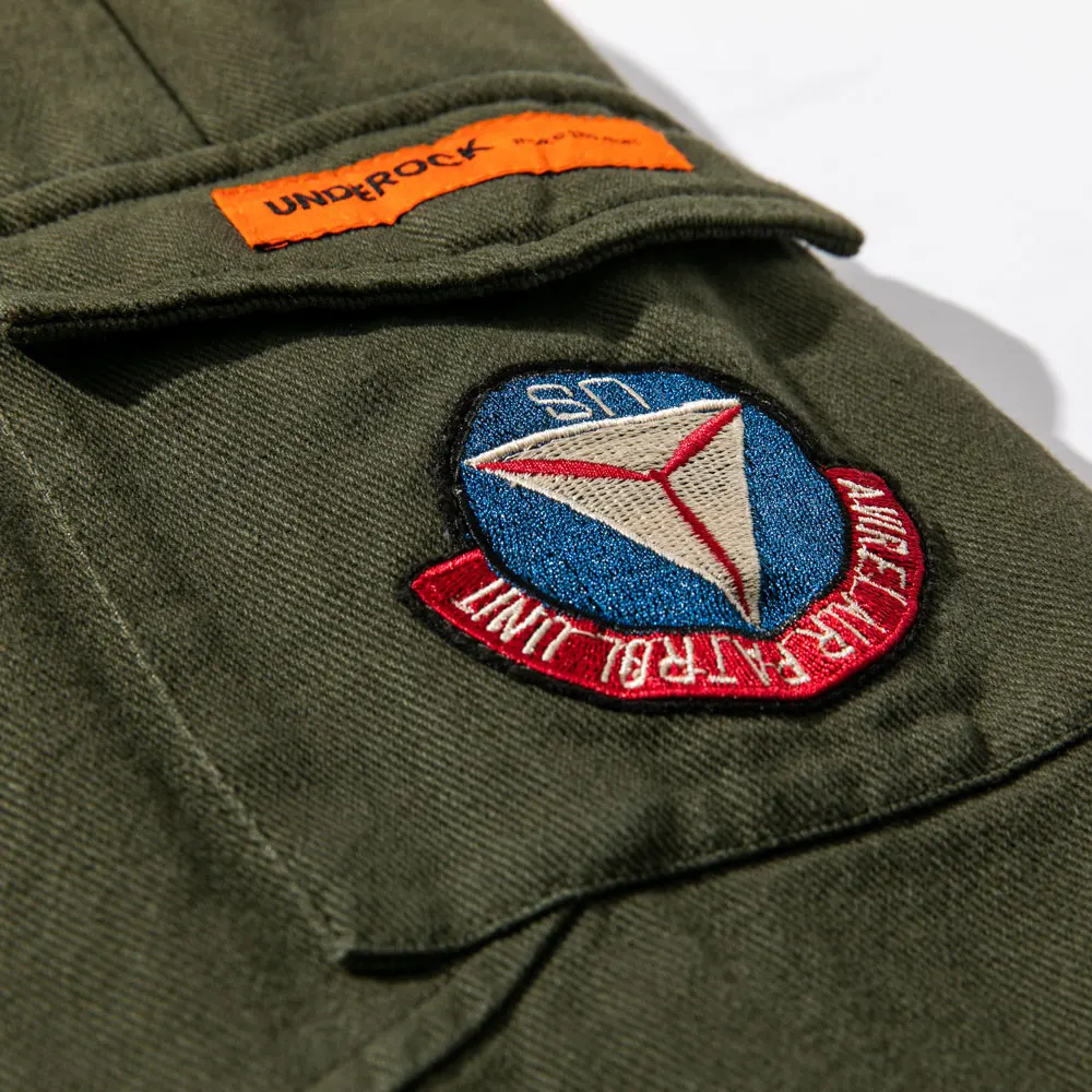 Высокое качество Армейский Зеленый Военный Стиль Куртка бомбер мужская Японская