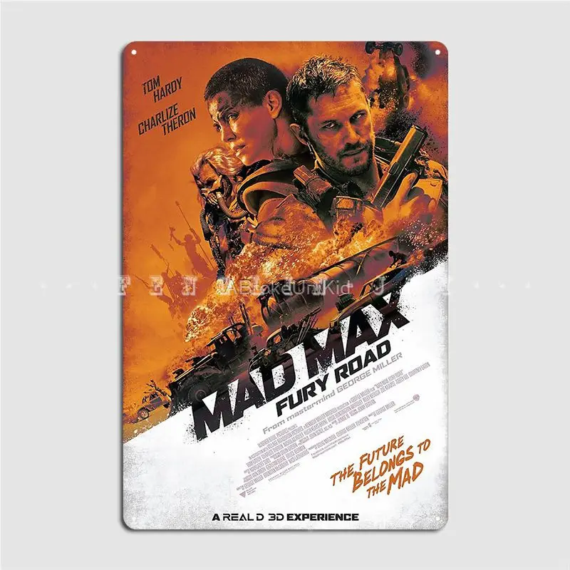 

Металлический плакат с надписью Mad Max Fury Road, жестяные пластинки