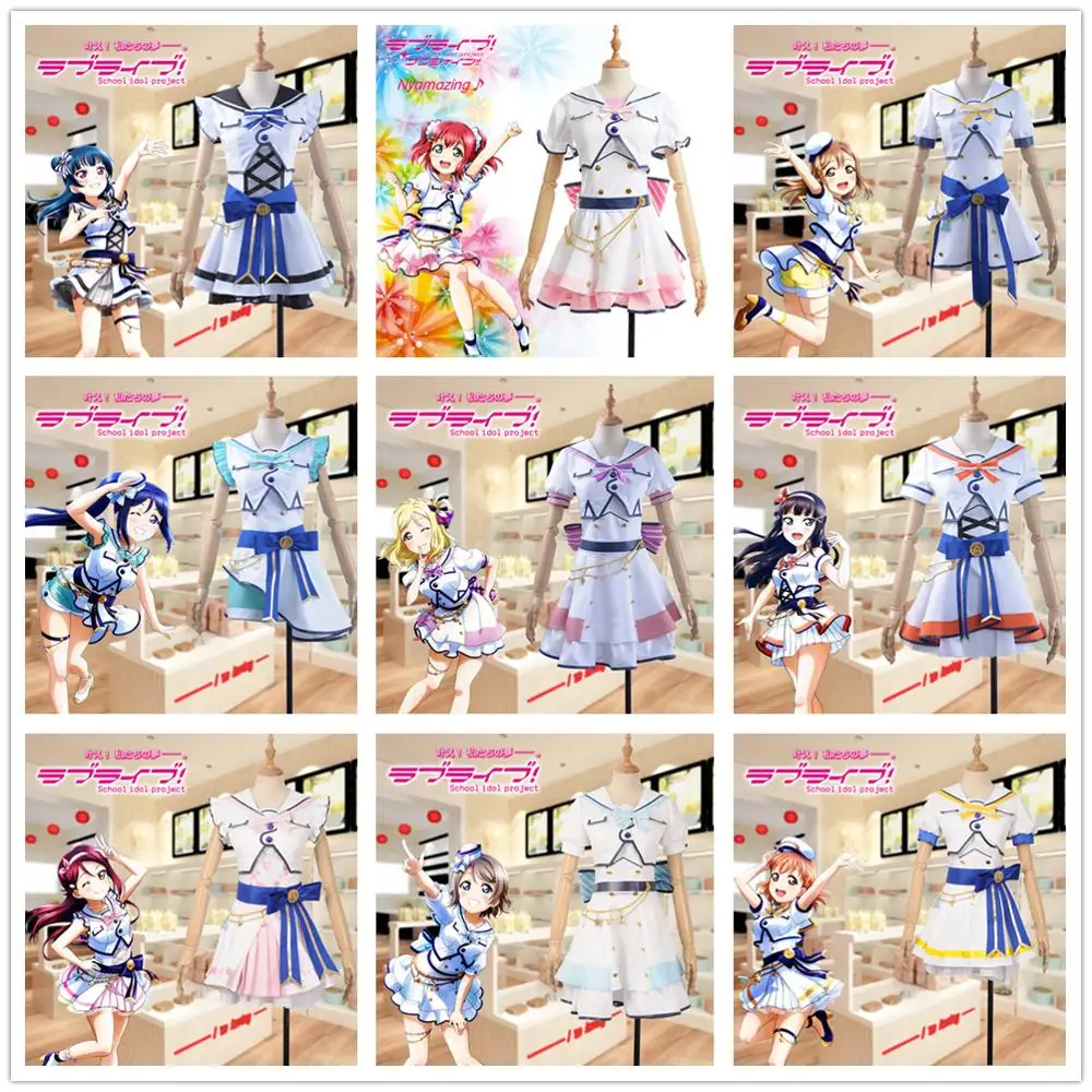 LoveLive!SunShine! Hanamaru Kanan Ruby Yoshiko Riko Chika Dia You охара Мари Пробуждение Косплей Костюм 6 й