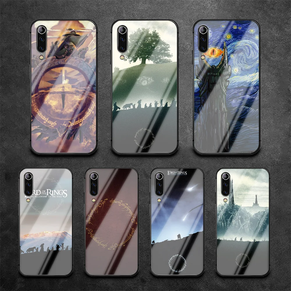 

Ring Phone Tempered Glass Case Cover For Xiaomi Mi A3 Max3 Note 9 10 I T Pro Lite Ultra Silicone Hoesjes Phone Case
