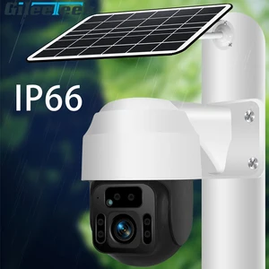 outdoor wireless solar ip camera q2 4gwifi wireless monitor 4g sim card 1080p hd solar panel outdoor monitoring home security free global shipping