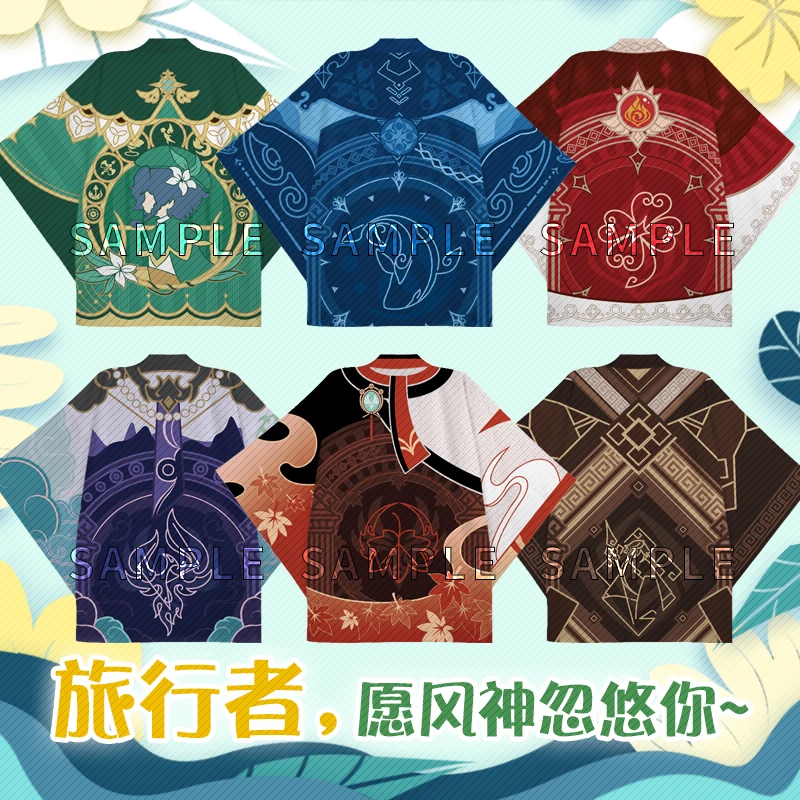 

Кимоно для косплея по мотивам игры Genshin Impact Kazuha Zhongli Xiao Venti Klee Yukata, плащ, одежда для сна, унисекс, хаори, пальто, халат, топы