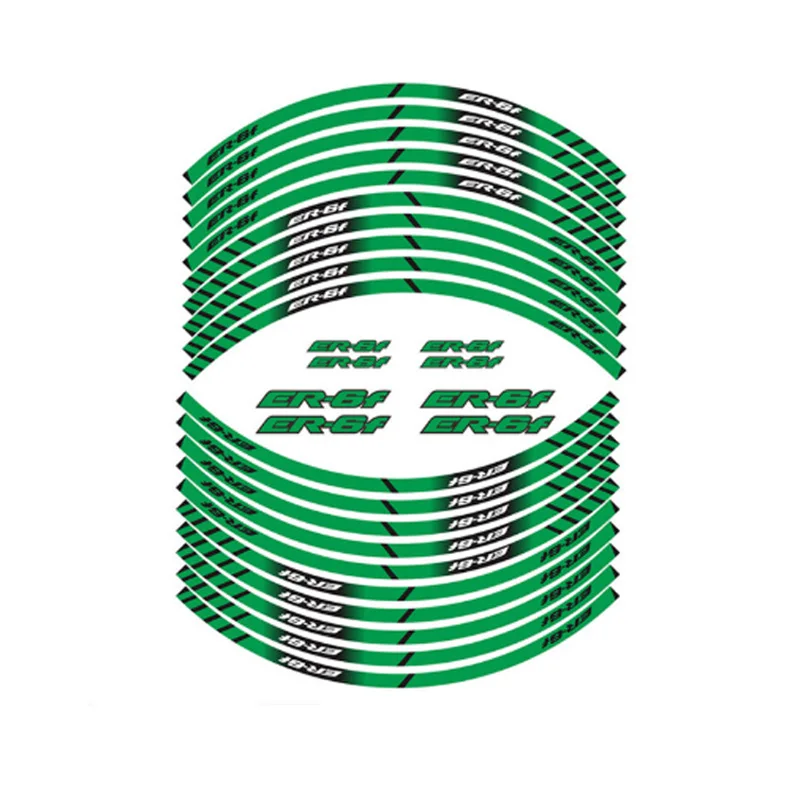 

Motorcycle Stickers inner wheel reflective decoration rim stripes decals For KAWASAKI ER 6F er-6f a kit of 10 stripes sticker