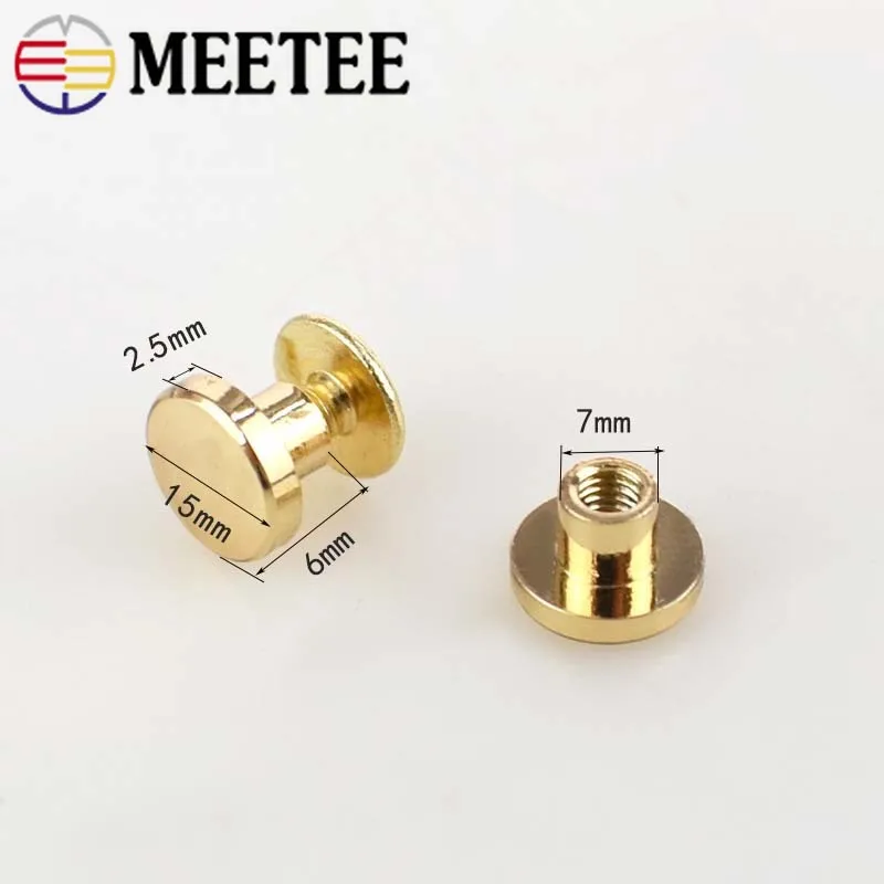 Meetee 10 Набор 8/10 мм плоская подошва винт металлическая пряжка Кнопка сделай сам