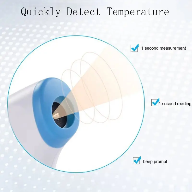 Бесконтактный быстрый термометр для измерения температуры тела с цифровым ЖК-монитором.
