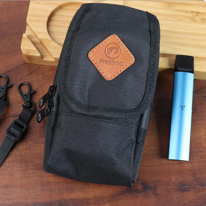 

Black E-Cigarette Organizer Iqos Canvas Cloth Mini Bag with Ziplock Sports and Travel Shoulder Bag for Smoker
