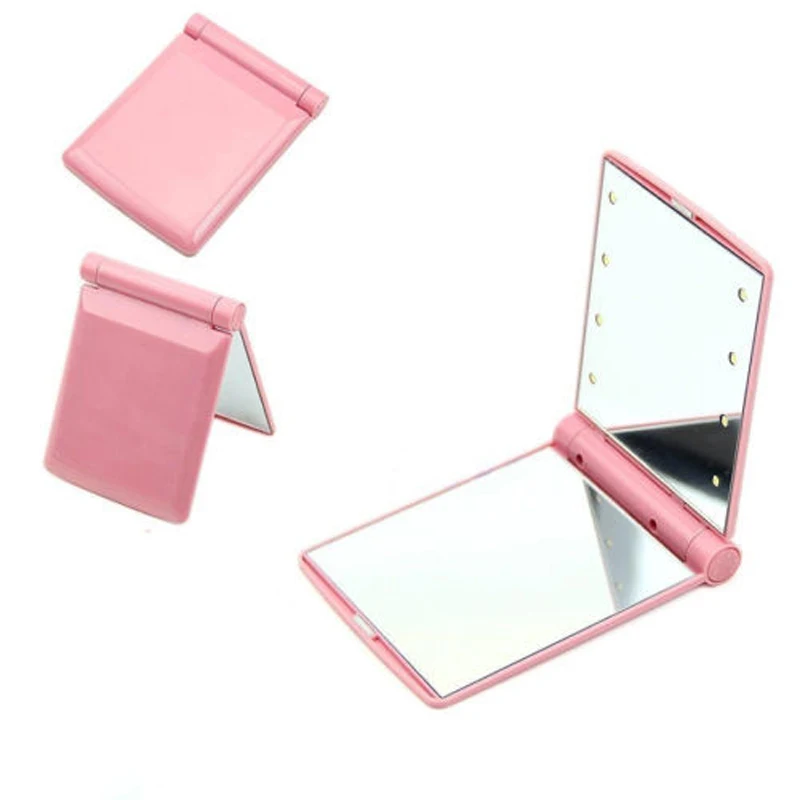 Free makeup Mirro DW with cosmetic 16 LEDs tactile switch dimming battery's support for travel D | Красота и здоровье