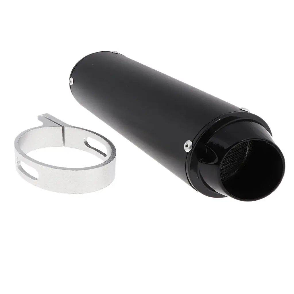 

38mm Carbon Fiber Motorcycle Scooter Exhaust Muffler Pipe W/Movable Silencer