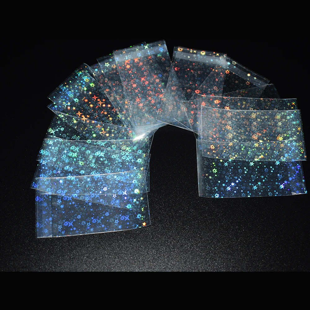 100pcs/lot 57x87mm Star Small Cards Transparent Laser Clear Sleeves Korea Idol Photo Protector Trading Shield Cover | Спорт и