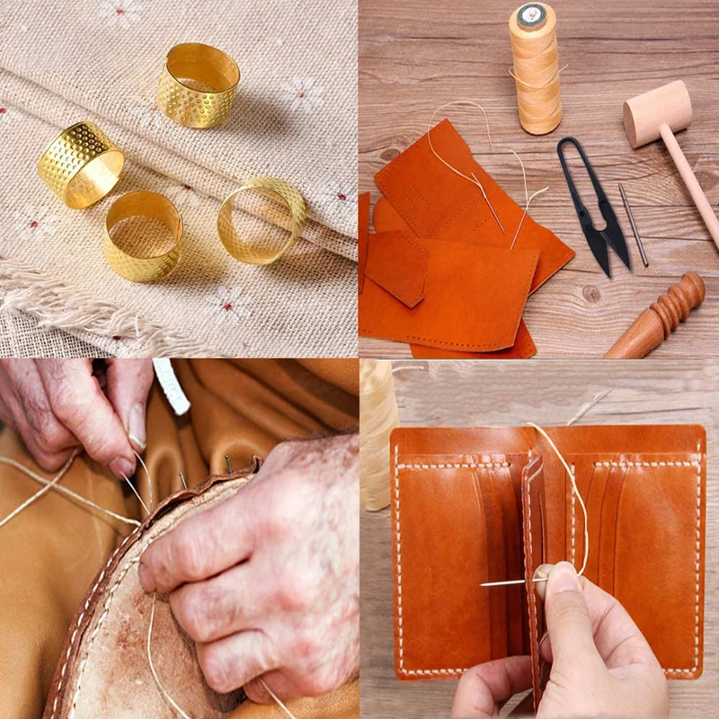 

LMDZ 22Pcs Leather Sewing Repair Kit with Flat Waxed Thread Leather Stitching Needles for Beginner Leather Craft DIY Working