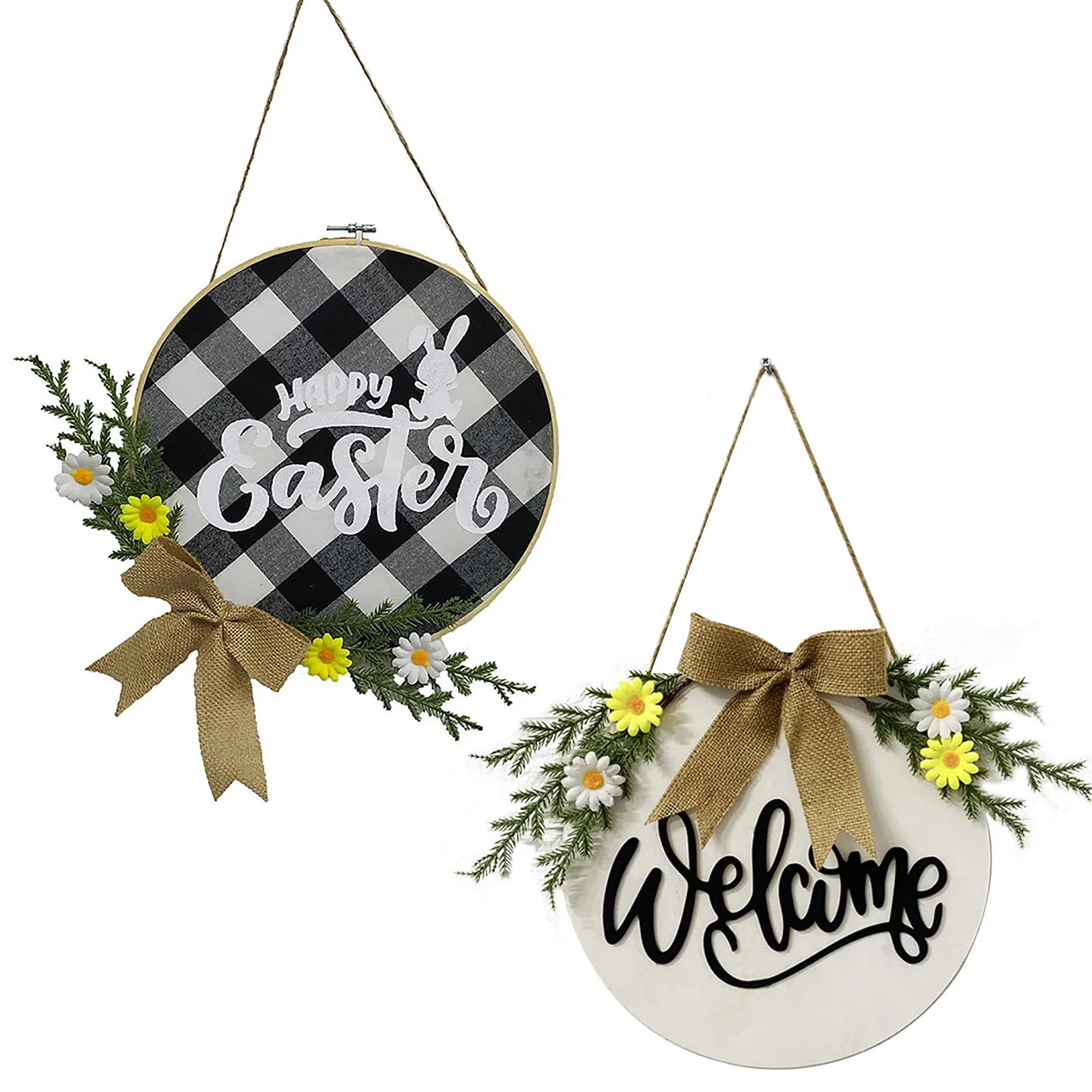 Пасхальный венок металлический знак декоративное кольцо обруч венки дверные