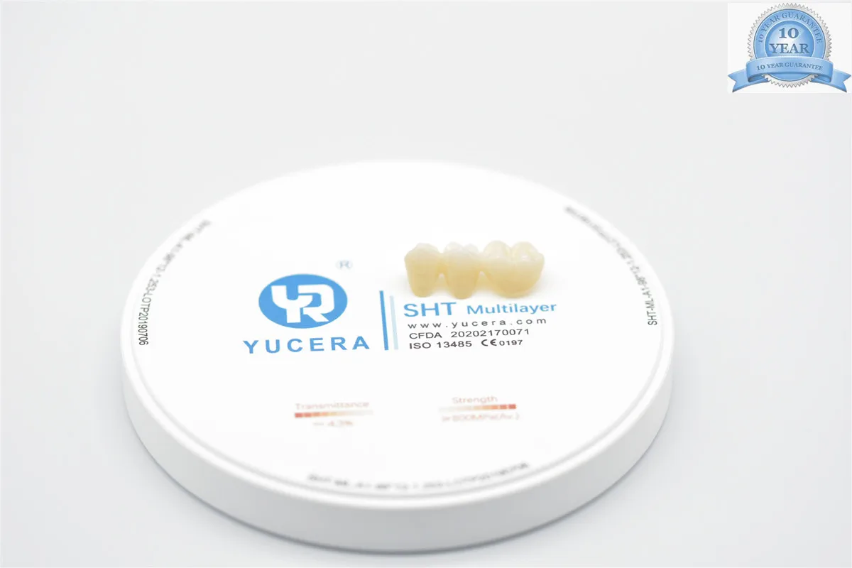 Yucera Aesthetic Restoration Multilayer Zirconia Block Dental Lab Milling Disc for Tooth Gems from Dental Supplies