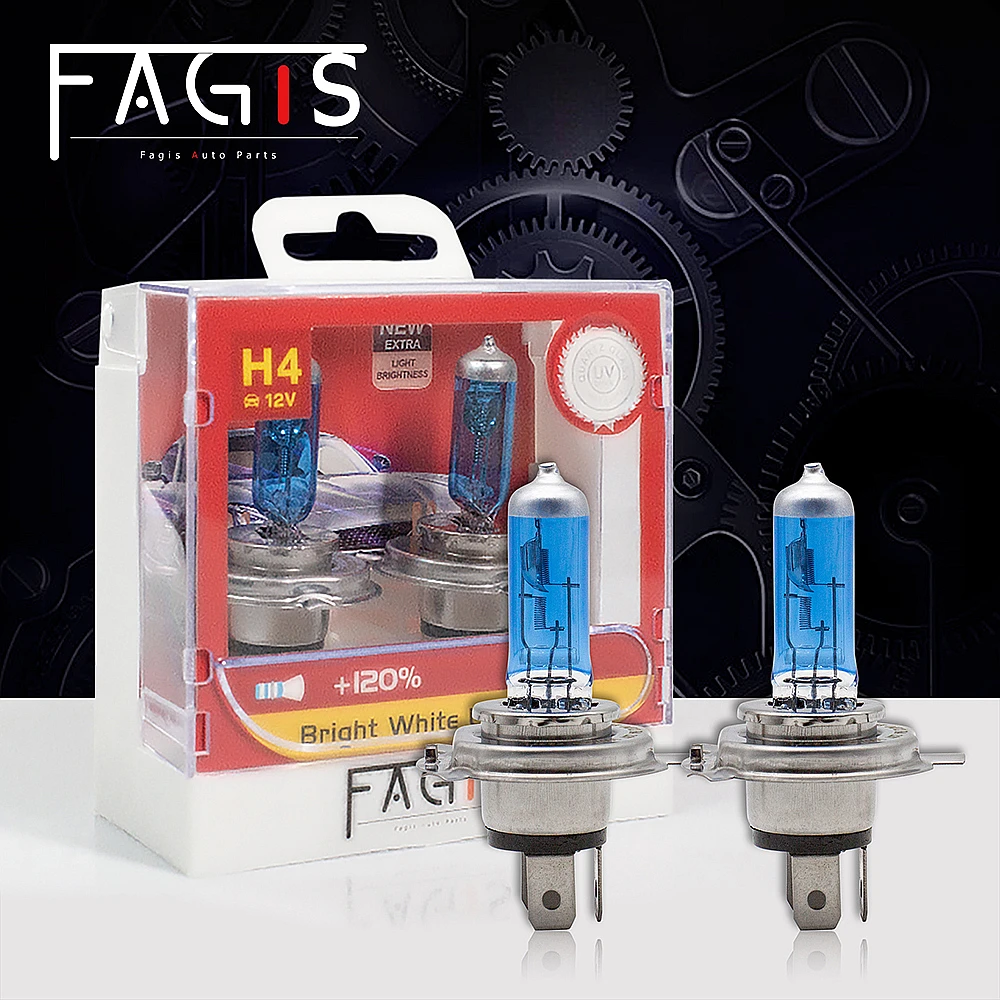 Фары головного света Fagis 2 шт. H1 H3 H4 H7 H11 9005 HB3 9006 HB4 9012 HIR2 4800k автомобильные фары