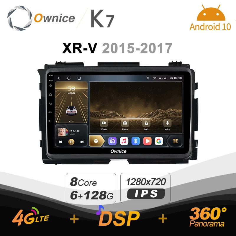 

K7 Ownice 6G + 128G Android 10,0 автомобильное радио для Honda XR-V 2015 - 2017 мультимедийный DVD аудио 4 аппарат не привязан к оператору сотовой связи GPS Navi 360 BT 5,0 Carplay