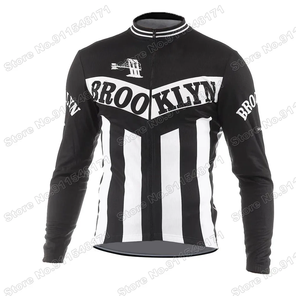

Brooklyn Team 2021 Cycling Jersey Long Sleeve Cycling Clothing Race Road Bike Shirts Bicycle Tops MTB Uniform Maillot Ropa