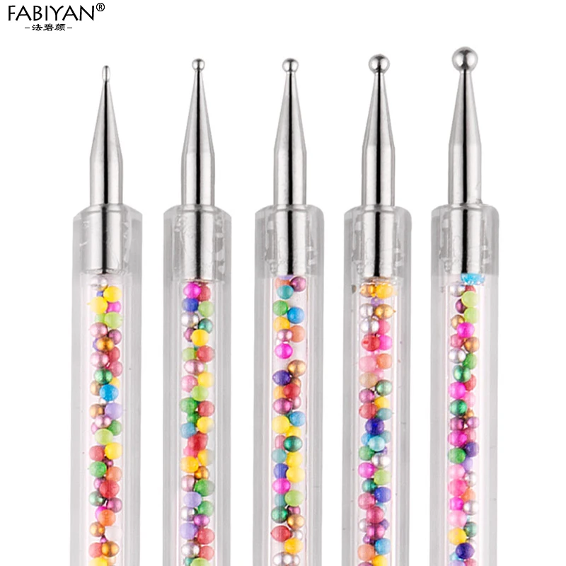 5 шт. точечная ручка для дизайна ногтей акриловая Икра 2 сторонний набор