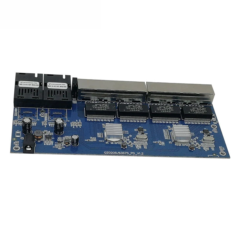 Обратное POE питание 10/100/1000M RJ45 8 портовый и SC оптический 2 коммутатор Ethernet|Сетевые