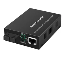 Gigabit Ethernet Fiber Media Converter with a Built-in 1Gb Multimode SC Transceiver, 1000M RJ45 to 1000Base-LX