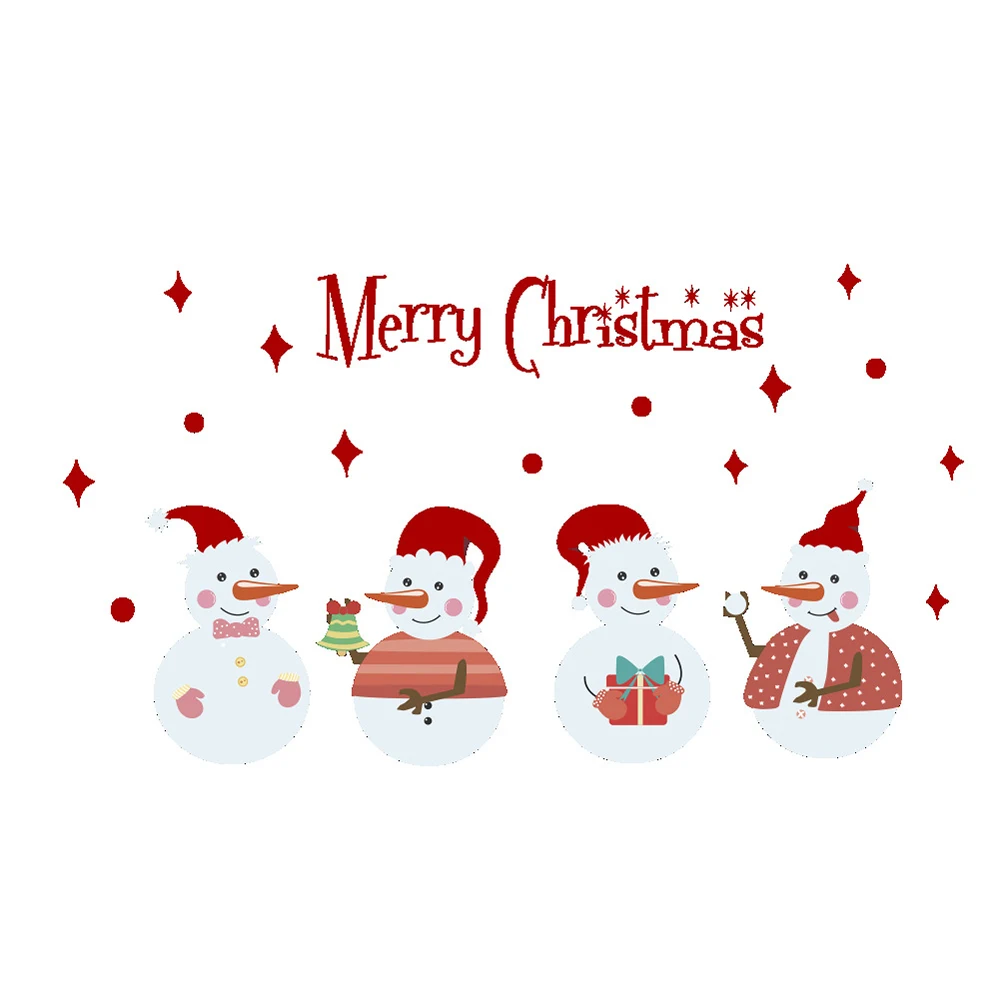 Рождественский фон для окна дивана украшение магазина настенные наклейки