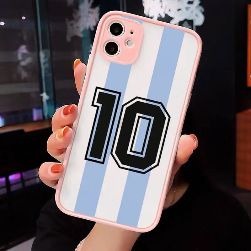 

caetoon Maradona luxury Phone Case funda matte transparent For iphone 7 8 11 12 plus mini x xs xr pro max cover