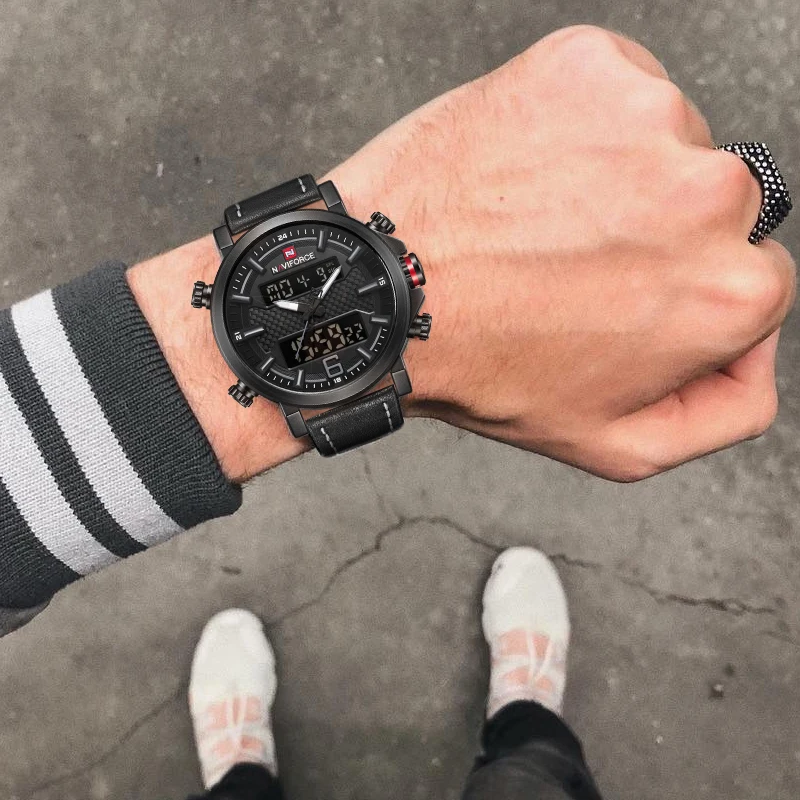 

NAVIFORCE Fashion Luxury Men Watch For Man Dual Disply Watches For Men Military Sport Waterproof Male Clock Relogio Masculino