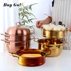 Многофункциональная кастрюля для пароварки, посуда из нержавеющей стали, котел для супа, универсальная кастрюля для индукционной плиты, газовая плита