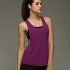 Женский жилет без рукавов, Спортивная рубашка с открытой спиной, женская футболка для бега, тренажерного зала, спортивные майки, топ (без бюстгальтера)