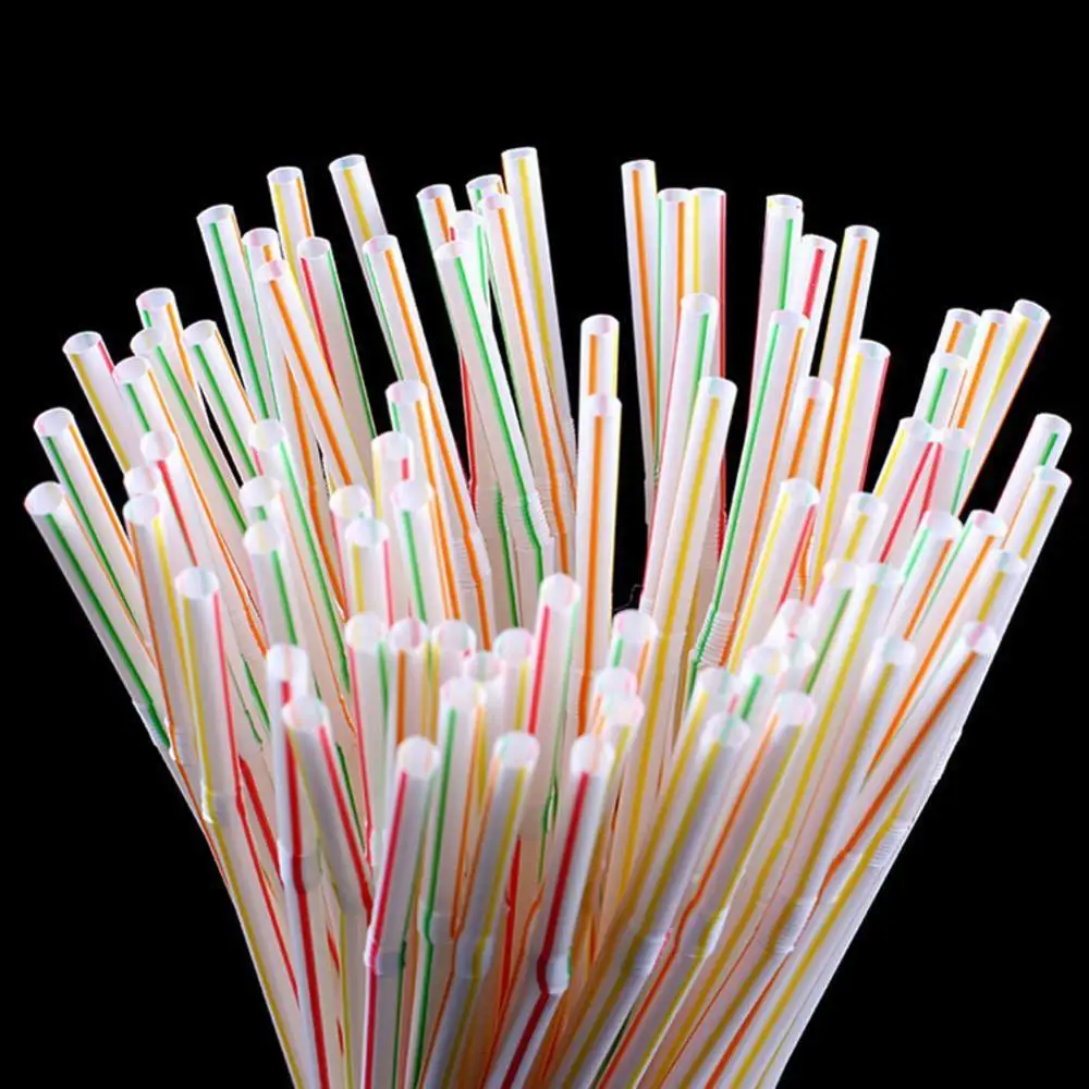 100 шт. Одноразовые Пластиковые регулируемые трубочки для напитков|Соломинки