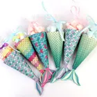 OurWarm 12 шт красочные конфеты подарочные пакеты Русалка принадлежности для тематической вечеринки душа ребенка Дети День рождения украшения