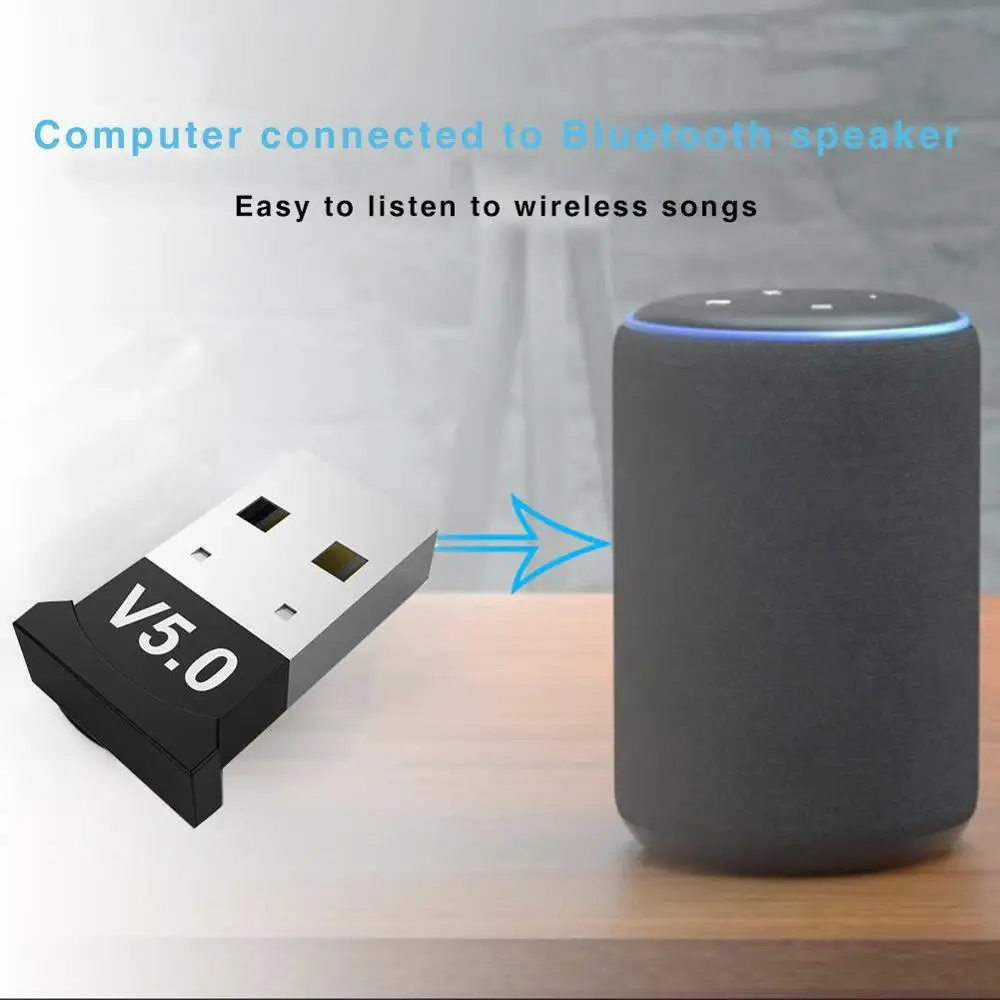 Wireless USB Bluetooth-compatible 5.0 4.0 Adapter Transmitter Music Receiver MINI BT5.0 Dongle Audio for Computer Tablet | Электроника