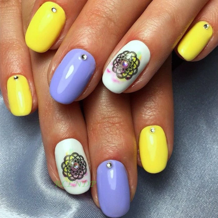 Наклейка на воду для слайдер украшения ногтей акварельные чернила крупного