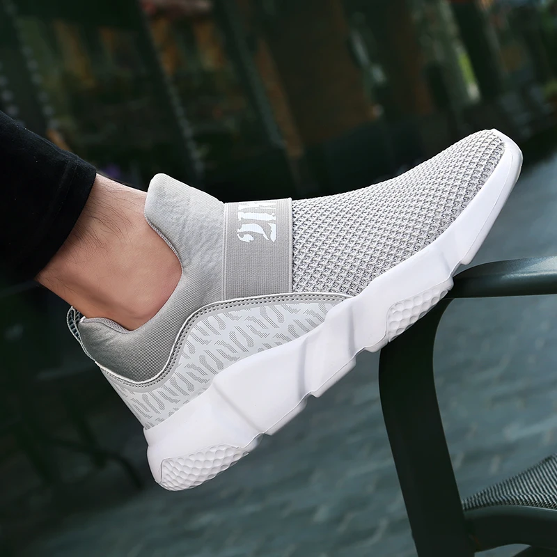

High Quality Casual Shoes Men Comfortable Non-slip Mesh Sneakers Men Lightweight Breathable Mens Casual Shoes Lace-up Flat