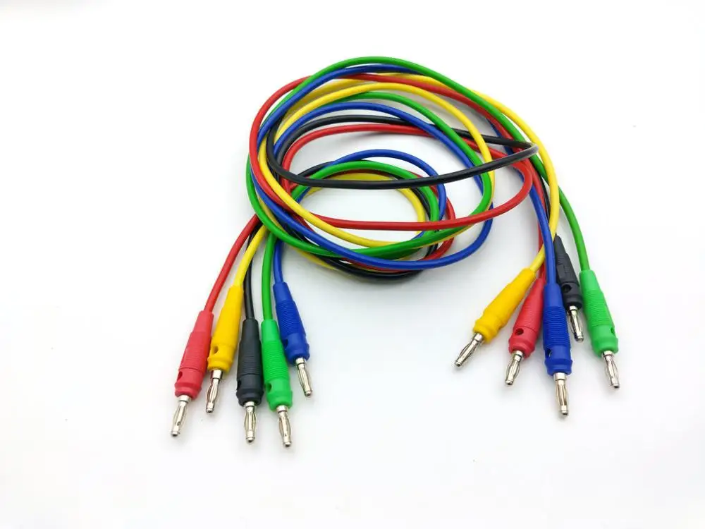 5 шт. Силиконовое напряжение 4 мм кабель со штекером типа банан для связывания