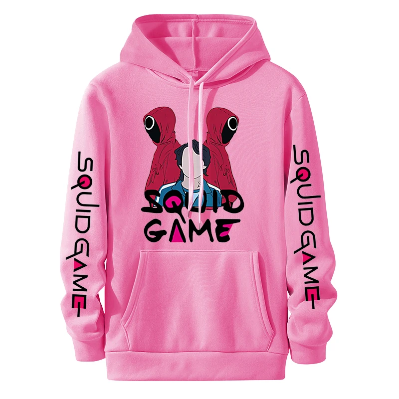 

2021 fall/winter new style squid game casual pullover long-sleeved streetwear Harajuku sweatshirt men/women universal hoodie