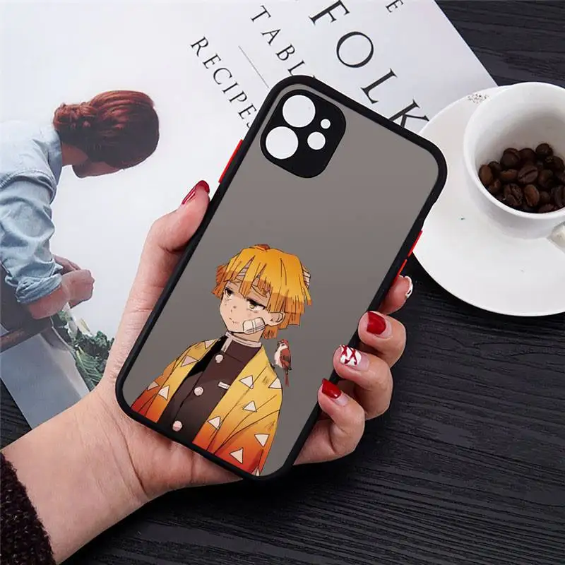 

Demon Slayer Kimetsu No Yaiba Phone Cases matte transparent For iphone 7 8 11 12 plus mini x xs xr pro max cover