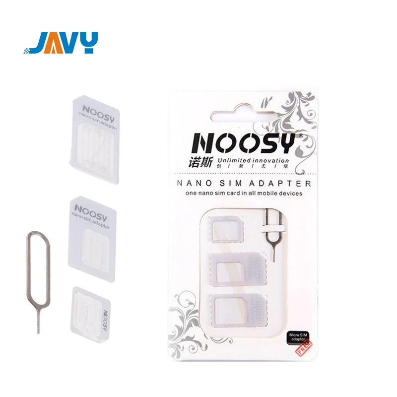 JAVY Micro Nano SIM Card Adapter Connector Kit For iPhone 6 7 plus 5S Huawei P8 lite P9 Xiaomi Note 4 Pro 3S Mi5 sims holder