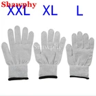 Проводящая перчатка из серебряного волокна, массажные электрошоковые био-перчатки с проводом для импульсного массажера, электрическое акупунктурное устройство