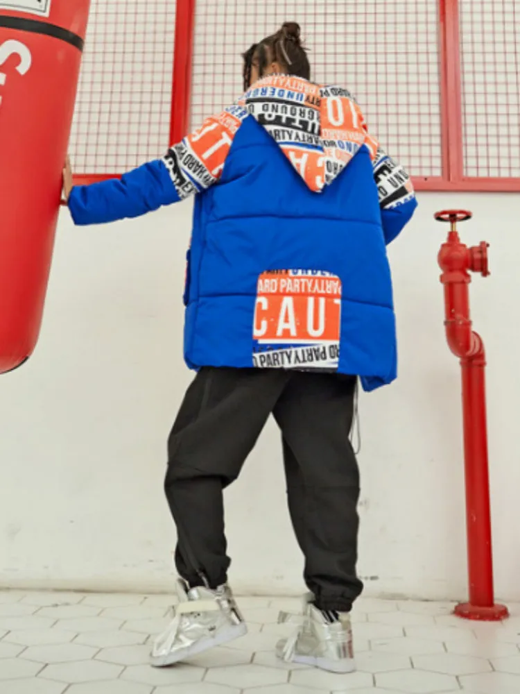 Женское уличное пальто с капюшоном теплая зимняя верхняя одежда Харадзюку в